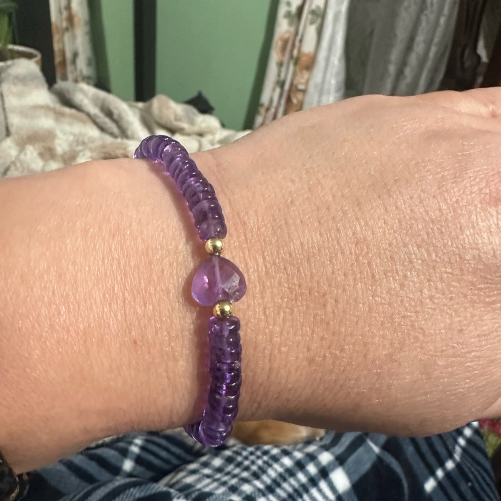 Purple gold bracelet
